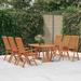 VidaXL Patio Folding Chairs Camping Garden Lawn Chair Solid Wood Eucalyptus in Brown | 44.1 H x 22.8 W x 28 D in | Wayfair 3087345