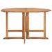 VidaXL Folding Patio Dining Table 43.3"x43.3"x29.5" Solid Wood Teak Wood in Brown/White | 29.5 H x 43.3 W x 43.3 D in | Wayfair 318480