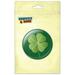 Four Leaf Clover Good Luck Irish Leprechauns Pinback Button Pin Badge