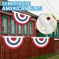 Herrnalise American Flag Bunting For Outside 4th of July Bunting Flag Outdoor USA Pleated Fan Flag 1.5x3 FT American Flag Banner Patriotic Decor Fourth of July Red White And Blue Bunting