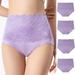 UoCefik Plus Size Panties for Women Plus Size Seamless High Waisted Period Briefs High Waisted ç‰¹æ€§ Underwear Women 4 Pack Purple 3XL