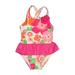 Gymboree One Piece Swimsuit: Pink Floral Sporting & Activewear - Size 6-12 Month