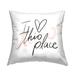 Stupell I Love This Place Xoxo Printed Throw Pillow Design by Lil' Rue