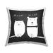 Stupell Meow Woof Whimsical Cat & Dog Printed Throw Pillow Design by Carla Daly