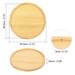 10pcs Round Bamboo Plant Pot Saucer Flower Drip Tray for Home Indoor - Wooden Color
