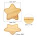 4pcs Star Shape Bamboo Plant Pot Saucer Flower Drip Tray for Home - Wooden Color