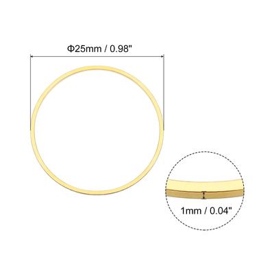 50pcs 10mm Brass Hollow Circle Bezel Round Linking Rings