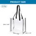 12Pcs Stadium Approved Clear Tote Bags Reusable PVC Bag with Handle(12x12x6Inch) - 12 Pack