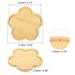 3pcs Flower Shape Bamboo Plant Pot Saucer Drip Tray for Home Indoor - Wooden Color