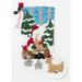 Bucilla Felt Applique Holiday Stocking Kit Santa s Forest Family 18