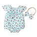 Babys Toddler Girls Summer Children Clothes Cotton Lovely Printed Cherry Bodysuits Flying Sleeve Romper Climbing Clothes Child Clothing Streetwear Kids Dailywear Outwear