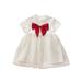 TSEXIEFOOFU Baby Girl Princess Dress Summer Short Sleeve Round Neck Bow Front Mesh Tulle Dress