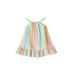 Qtinghua Toddler Baby Girls Dresses Sleeveless Off Shoulder Striped Print Casual Party Princess Dress Holiday Sundress