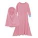 Outfits For Teen Girls Baby Ramadan Abaya With Hijab Full Length Robe Burka Maxi Little Kid Toddler Baby Girl Dresses Clothes Suit