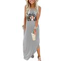 Aayomet Party Dress for Women Summer Dress For Women Baseball Mom Gift Tshirt Dresses Graphic Printed Casual Maxi Dress Long BK1 S