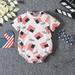 Herrnalise Independence Day Baby Unisex Baby Cotton Short Sleeve Bodysuitsï¼ˆ0-24 Monthsï¼‰