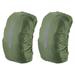 Uxcell 15-25L Waterproof Backpack Rain Cover 2 Pcs with Vertical Reflective Strap XS Olive