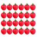 24pcs 3cm Red Apples Christmas Tree Hanging Pendants Ornaments Hanging Decor for School Company Mall(Red)