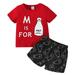 Inadays Toddler Baby Boys Clothes Outfits Short T Shirt Shorts Set Summer 2pcs Clothing Sets 6-9 Months