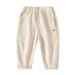 B91xZ Boys Pants Toddler Children Boys Pull On Soild Sports Jogger Workout Cargo Casual Joggers Pockets Trousers Pants Boys Dress Pants White Sizes 2-3 Years