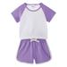 B91xZ Toddler Girl Outfits Summer Kids Child Toddler Baby Boys Girls Long Sleeve Cute Sweatshirt Pullover Tops Purple Sizes 3-4Years
