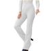 Brglopf Womens Stretch Dress Pants Casual Slacks Pants with Pockets Flared Straight Leg Bootcut Trousers for Office Work Business(White M)