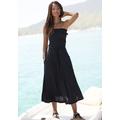 Bandeaukleid LASCANA Gr. 44, N-Gr, schwarz Damen Kleider Strandkleider