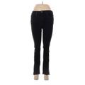 Ann Taylor LOFT Jeans - Mid/Reg Rise Skinny Leg Denim: Black Bottoms - Women's Size 28 Petite - Black Wash