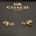 Coach Jewelry | Coach Authentic Carriage Horse Gold Tone Pierced Stud Earrings F54895 | Color: Gold | Size: Os