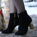 Michael Kors Shoes | Michael Kors Black Microfiber Ankle Boots With Chunky Gold Heel Nwot | Color: Black/Gold | Size: 10