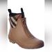 Burberry Shoes | Burberry Nude Check Neoprene And Rubber Rain Boot Eur 40 / Us 10 | Color: Tan | Size: 10