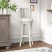 Kelly Clarkson Home Chaney Swivel Bar & Counter Stool Wood/Upholstered in Gray | Bar Stool (29" Seat Height) | Wayfair