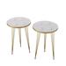 Mercer41 Erin 3 Legs End Table Set Wood in White/Yellow | 22.5 H x 15 D in | Wayfair 5E1D449EF48D4CE1BFA00F78C9B8ECB1