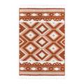 Red 73 x 49 x 1.18 in Area Rug - Union Rustic Jiawei Geometric Machine Woven Polyester Area Rug Polyester | 73 H x 49 W x 1.18 D in | Wayfair