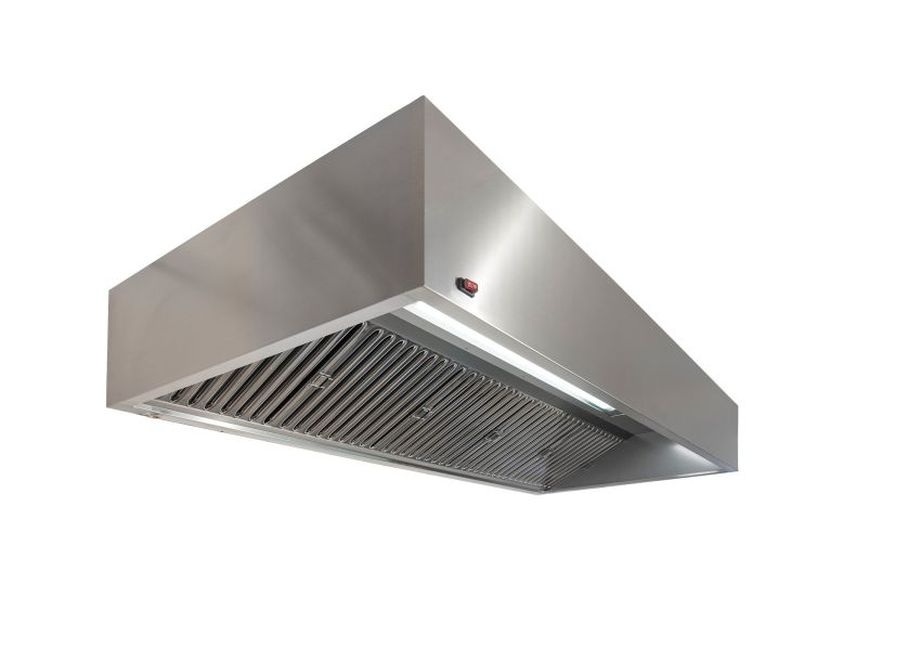 KBS Gastrotechnik KBS Wandhaube Kubusform 1400x900x450 mm Flammschutzfilter Typ F1 Edelstahl Image