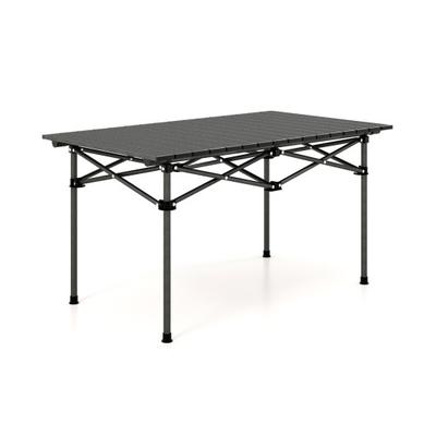 Costway Aluminum Camping Table for 4-6 People with...