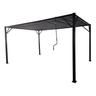 Gazebo pergola bioclimatica da esterno euro garden 'louver' in acciaio grigio, 3x3 m