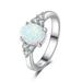 KIHOUT Clearance Opal Ring Round Opal White Stone Hand Jewelry Fashion Jewelry Ring