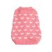 Dog Clothes Heart Pattern Knitting Sweaters Pet Costume Pet Dog Wearing Decoration for Dog Pet Size XL