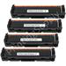 4 Pack New Black Cyan Magenta Yellow Toner Cartridge For HP 202A CF500A CF501A CF502A CF503A Compatible with HP Color LaserJet Pro M254dw 254dn 254nw 280nw 281cdw 281fdn 281fdw