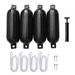 4Pcs Boat s Boat Protection with Inflatable Pin Air Pump Marine Docking Inflatable Marine for Pontoon Boats Marine Black