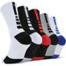 3/5 PACK Mens Basketball Crew Socks Cushioned Compression Athletic Sports Thick Calf Socks