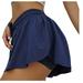 High Waisted 2 In 1 Flowy Butterfly Running Shorts Women Athletic Shorts With Pockets Gym Yoga Tennis Skirts Teen Girls JUPAOPON