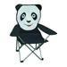 Kids Folding Camping Chair Outdoor Backpacking Child Safety Lock Black White