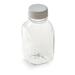 8 oz Square Clear Plastic Cold Pressed Juice Bottle - with Safety Cap BPA-Free - 2 1/4 x 2 1/4 x 5 - 100 count box