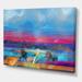 DESIGN ART Designart Abstract Colorful Blue Purple Sky Modern & Contemporary Canvas Wall Art Print 40 In. wide X 30 In. high