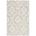 SAFAVIEH Abstract Constantine Damask Wool Area Rug Ivory/Beige 4 x 6