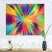 DESIGN ART Designart Bright And Colorful Radial Rays Modern Canvas Wall Art Print 32 in. wide x 16 in. high