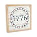 1776 Stars & Stripes Rustic Wood Sign Patriotic Framed Wall Art Americana Decorations Made In USA F1-23230010016