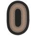 Colonial Mills Scarborough Wool Blend Banded Indoor Area Rug Ebony 1 10 x2 10 2 x 3 Oval